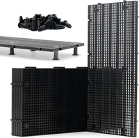 LINLAN 8 Pieces High-Density Aquarium Grid Plastic with 48 Brackets - 6pcs