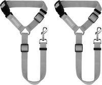 2 Pack Dog Seat Belt for Car, Headrest Restraint Safety Leads – Essentials for Dogs - Grey / Not elastic