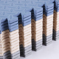 Foam Play Mat for Baby, Soft Non-Toxic Baby Playmat - Beige/Gray/Gray Blue / 16 Pcs/47.2*47.2 - image 3