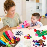 WATINC Hand Puppet Making Kit, Felt Sock Puppet Toys for Kids – Fun for Kids & Family - Animals - image 4