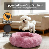 Comfort Donut Dog Bed, Ultra-Soft Pet Bed with Neck Support - 32''Lx32''Wx8''Th / Rubber Red - image 3