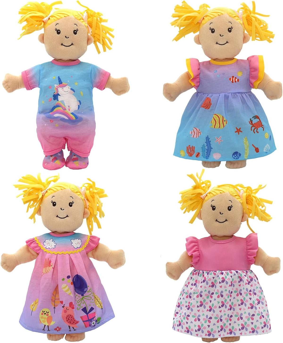 OTMOON 4 pack doll clothes, dress outfits for 13-16 inch dolls - view 4