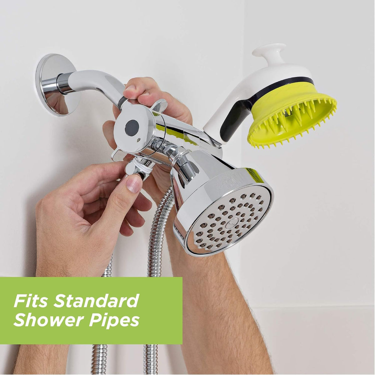 Dog Washing Hose Attachment for Shower and Garden Hose, Sprayer – Essentials for Dogs - Boosted Pressure, White Brush - image 4