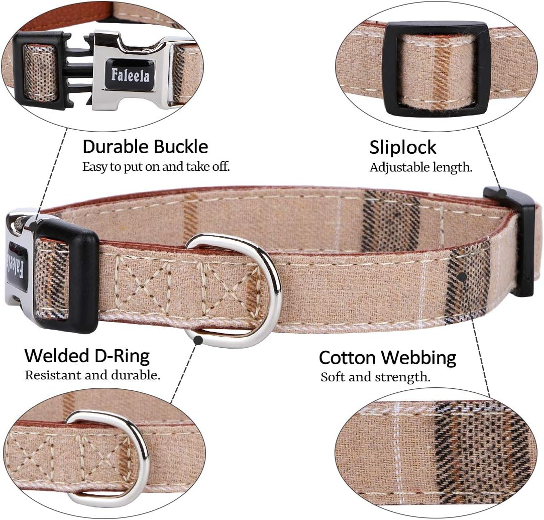 Faleela Soft &Comfy Bowtie Dog Collar - Medium (Pack of 1) / Brown - image 2