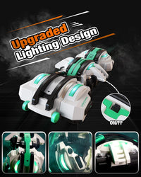 BAZADER 360° Stunt Remote Control Car with LED Lights – Fun for Kids & Family - Cyan - image 2