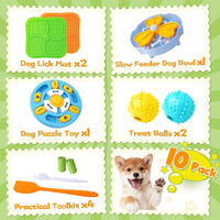 Forfon 9 Pack Dog Enrichment Toy Set with Puzzle Toy & Lick Mats – Essentials for Dogs - Curated Dog Puzzle Toys - image 2
