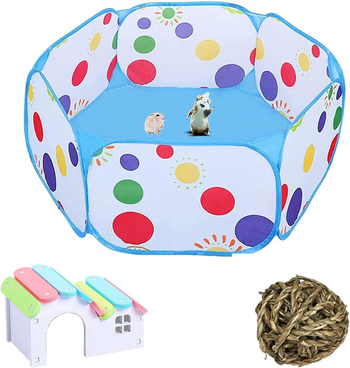 Hamster Foldable Exercise Playpen - Darkblue