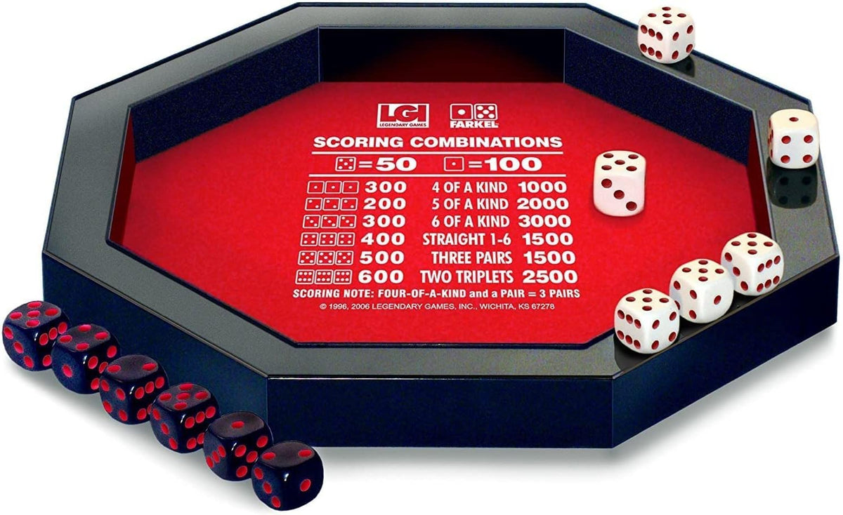 Farkel Game Set with Deluxe Dice Rolling Tray - image 2