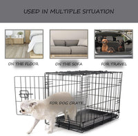 Exsnugy Washable Dog Bed Mat Medium Size Fluffy Pet Crate Pad 36x23 – Essentials for Dogs - Grey / 24.00" x 18.00" x 1.50" - image 4