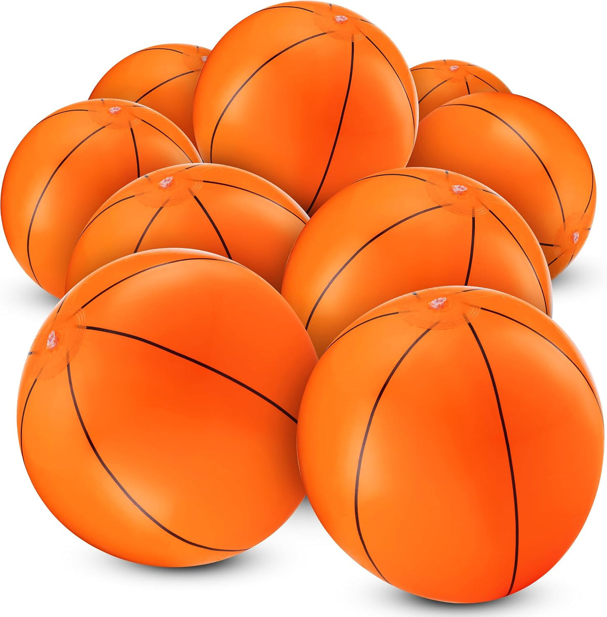 12-Pack Inflatable Soccer Balls 16-inch - Basketballs / 12