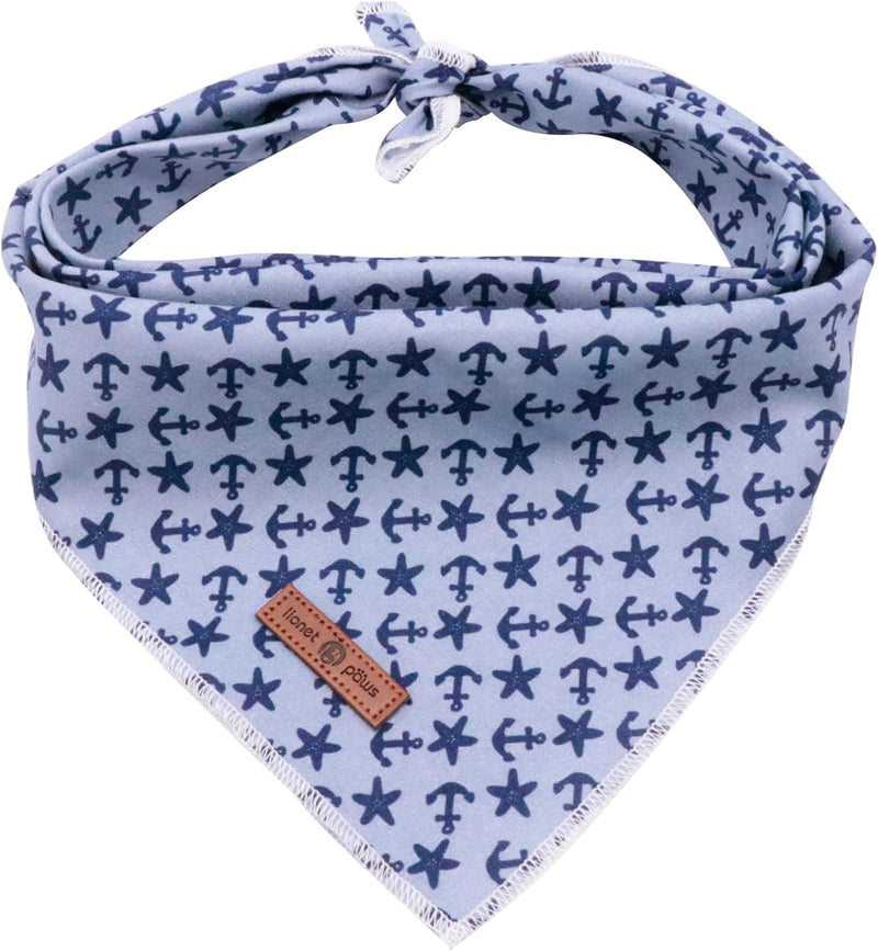 Lionet Paws Dog Bandana for Small Medium Large Dogs - Anchor / Small (Pack of 1)