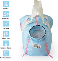 Cinf Cat Restraint Grooming Bag - M Size–Fits most adult cats (8–12 lbs) / Sky Blue Blush - image 3