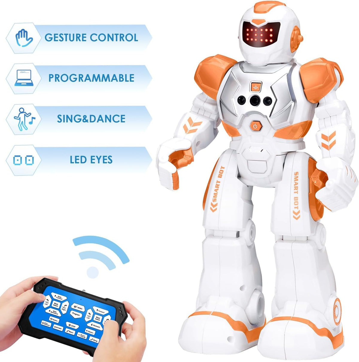 KingsDragon Robots Toy for Kids - Orange - image 2