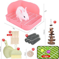 RUBYHOME Rabbit Litter Box Toilet - Pink - image 2