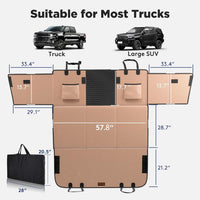FURTIME Dog Car Seat Cover for Back Seat - Brown / For Full Size Truck /Full Size Suv - image 2