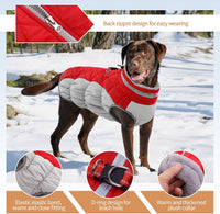 Dog Winter Jacket Cozy Reflective Waterproof Windproof Warm Pet - X-Small / Red - image 2