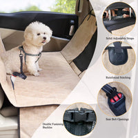 VIVAGLORY Dog Seat Cover Dog Hammock, Standard - Standard (width 52") / Heather Khaki - image 3