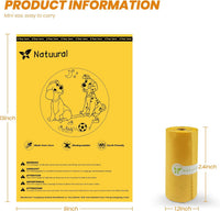 Dog Poop Bags-150 Counts with Leash Dispenser, 10 Rolls - Yellow / 600 Count (Pack of 1) - image 3