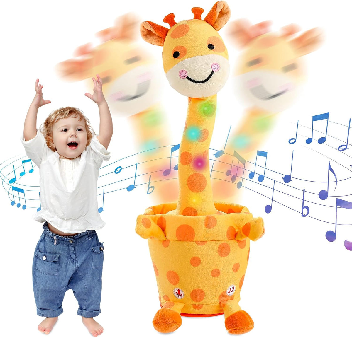 Dancing Talking Giraffe Toy, Singing Giraffe Baby Toys for Kids – Fun for Kids & Family - Smiling Giraffe