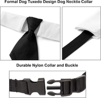 ADOGGYGO Dog Tuxedo Collar, Wedding Dog Bow Tie - Medium / Tie - image 4