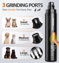 Dog Nail Grinder with 4 LED Lights - Black - image 2