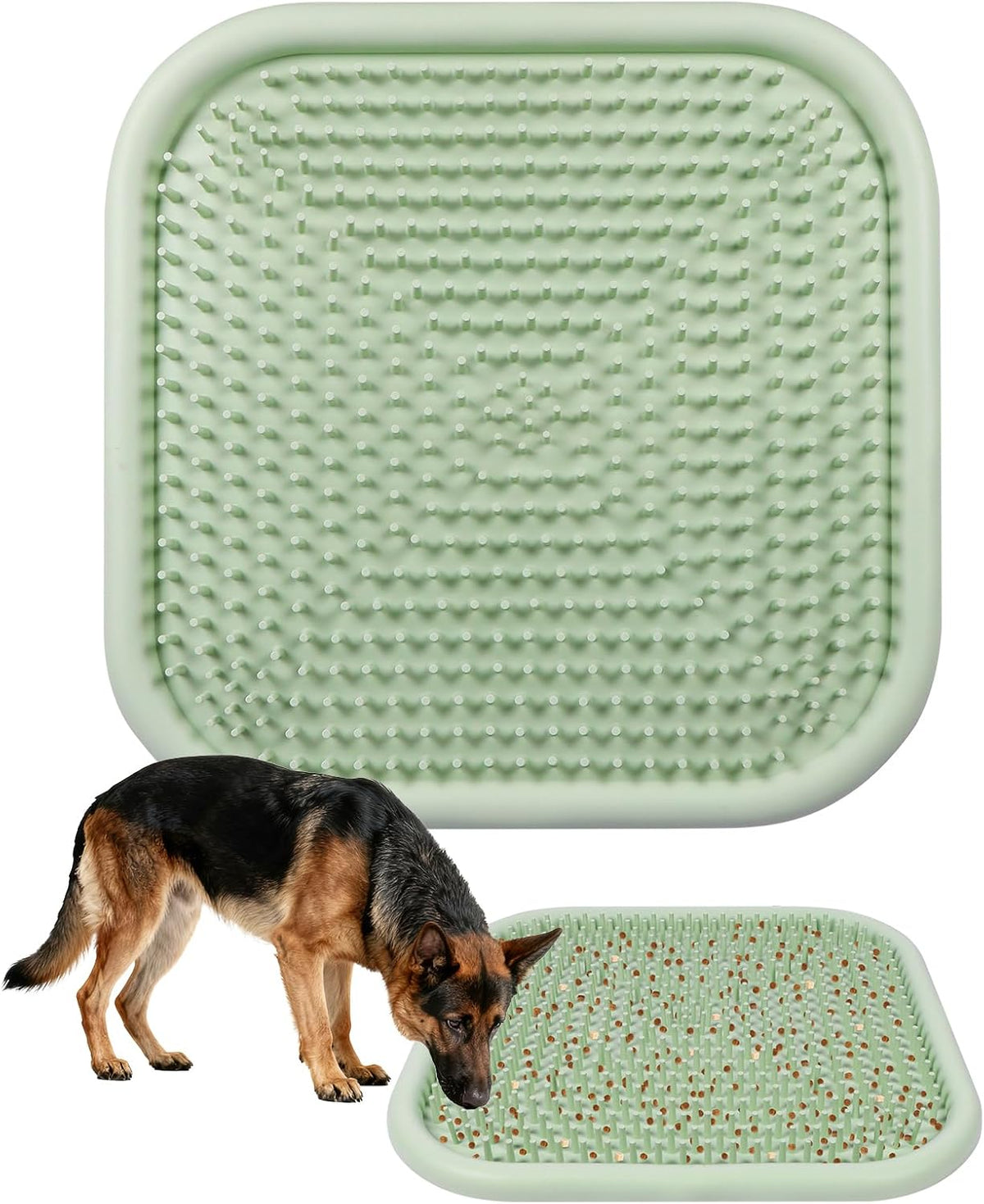 Silicone Snuffle Mat for Dogs 23.6"x 15.7" Large Slow Feeder Mat - Green:23.6"x23.6"