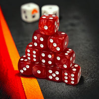 Luck Lab 10 Pack 16mm D6 Acrylic Dice Set - Red Pearl - image 3