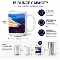 Saluki Ceramic Coffee Mug 15 oz Decorative Large C Handle Mug Cup for Tea, Cocoa Hot Chocolate