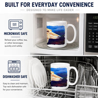 Saluki Ceramic Coffee Mug 15 oz Decorative Large C Handle Mug Cup for Tea, Cocoa Hot Chocolate