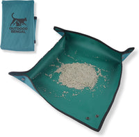 OutdoorBengal Go Litter Portable Travel Litter Box Set for Cats – Daily Care for Cats - Small Tray