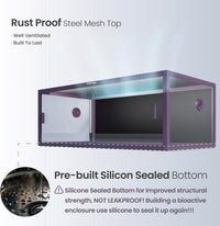 120 Gallon Reptile Tank, Stackable 4x2x2 Reptile Enclosure – Essentials for Reptiles And Amphibians - Royal Purple / 85 Gallon - image 4