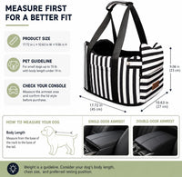 Console Dog Car Seat for Small Dogs to – Essentials for Dogs - Black and White / Small - image 4