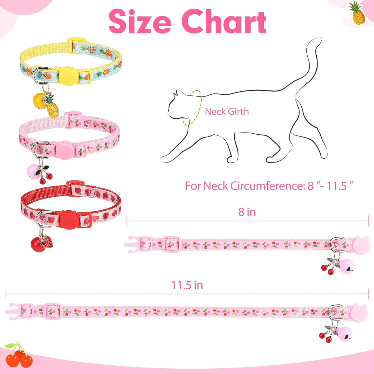 BINGPET Halloween Cat Collar Breakaway - Fruit - image 4