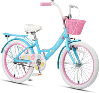 Glerc Maggie Girls Bike, 12-20 Inch Kids Bike for 2-13 Years Old Children, Princess Style Kids - Blue / 20 Inch