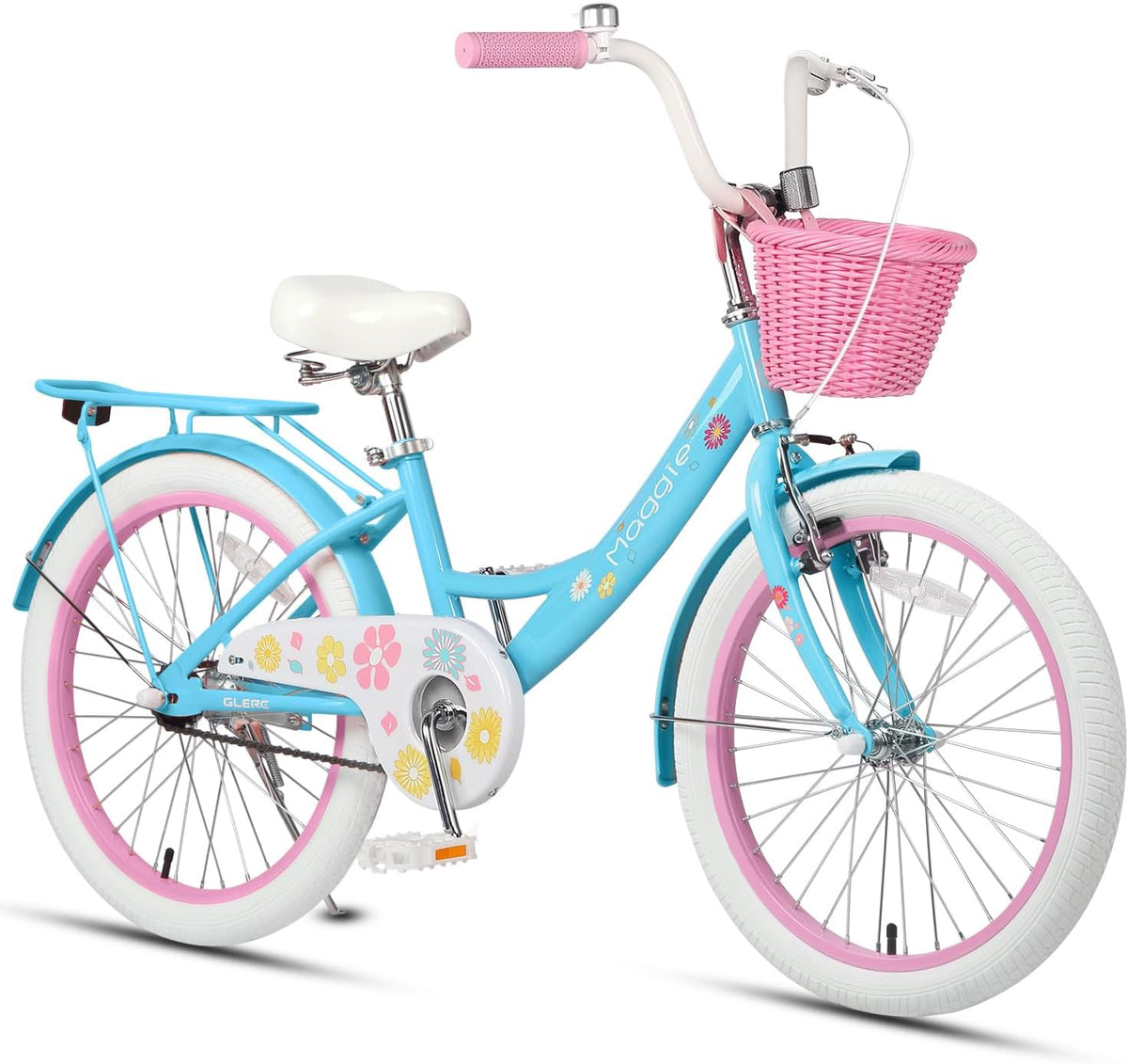 Glerc Maggie Girls Bike, 12-20 Inch Kids Bike for 2-13 Years Old Children, Princess Style Kids - Blue / 20 Inch
