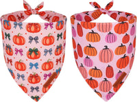 ADOGGYGO Pink Halloween Dog Bandanas Girl - X-Large / Pink Pumpkin