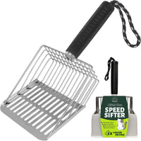 [2026 Version] 304 Stainless Steel Cat Litter Scooper with Holder