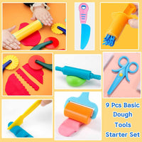 Dough Tools 55 PCS Dough Play Tools Set for Kids - 9pcs - image 3