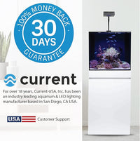 CURRENT USA 18-24" Inch Orbit Marine IC Loop LED Saltwater Reef Marine Aquarium Light with Bluetooth App Control | Wireless Lighting & eFlux Wave Pump Control for Fish Tank (4204)