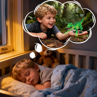 IQKidz Dinosaur World Race Track Toys, 1 Race Car, 6 Dino Toys - Green Tyrannosaurus-Rex - image 4
