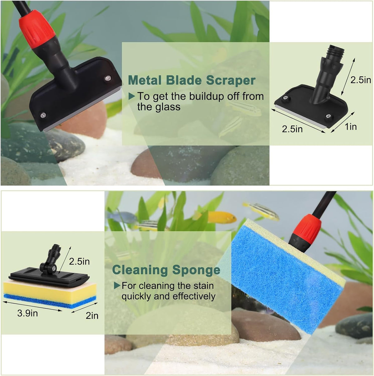 hygger Multi-Use Fish Tank Cleaner - M(Extendable Handle) - image 3