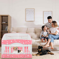 2 Pack Dog Playpens Cover and Bottom Mat Fits 4 Panels - Pink - image 3