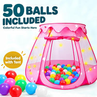 DISHIO Ball Pits with 50 Balls - Pink-with 50 Balls and Lights - image 2