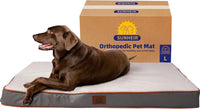 Washable Orthopedic Large Dog Bed with Removable Cover - Light Grey / 35.0"L x 22.0"W x 3.0"Th - image 2