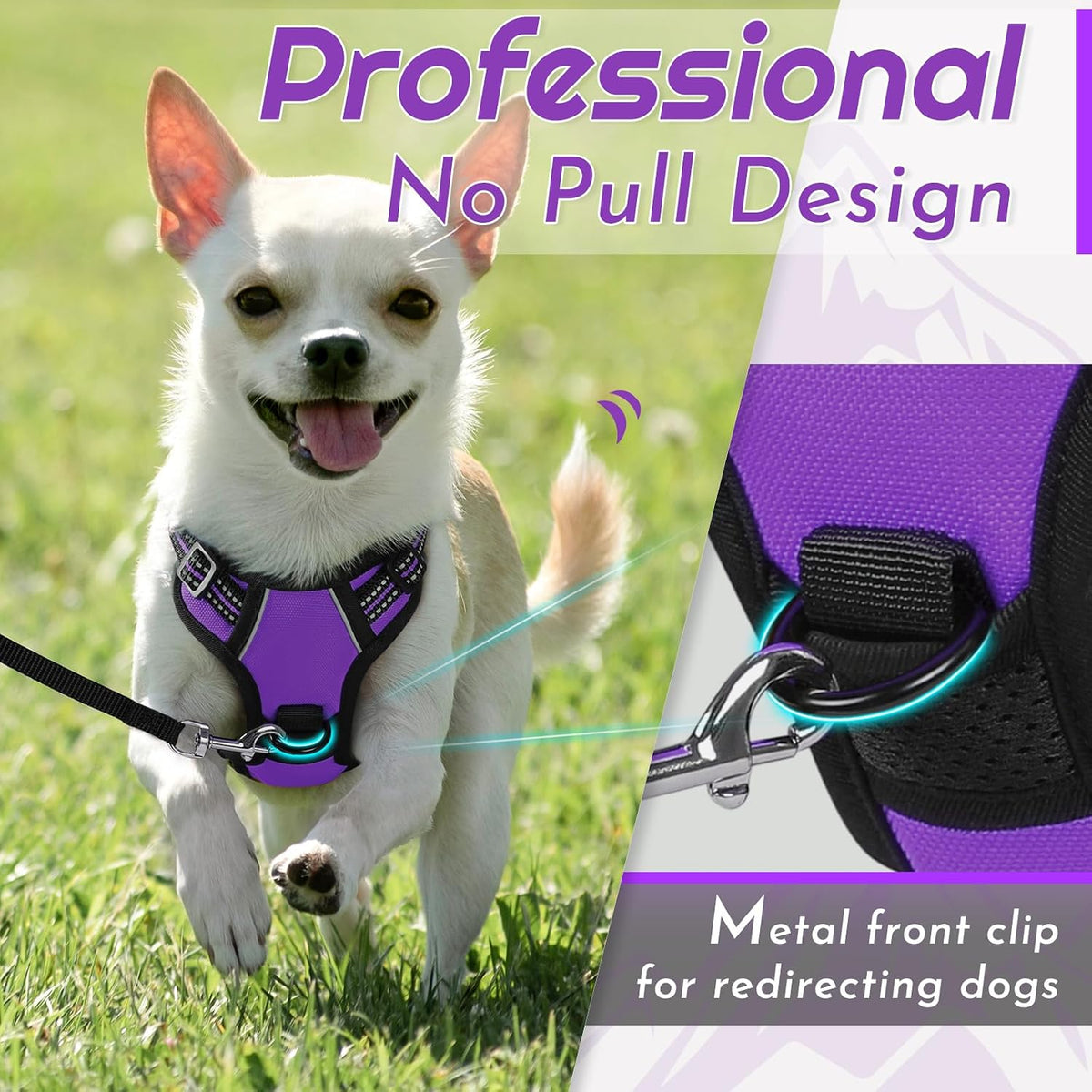 Eagloo Dog Harness for Large Dogs - X-Small / Purple - image 3