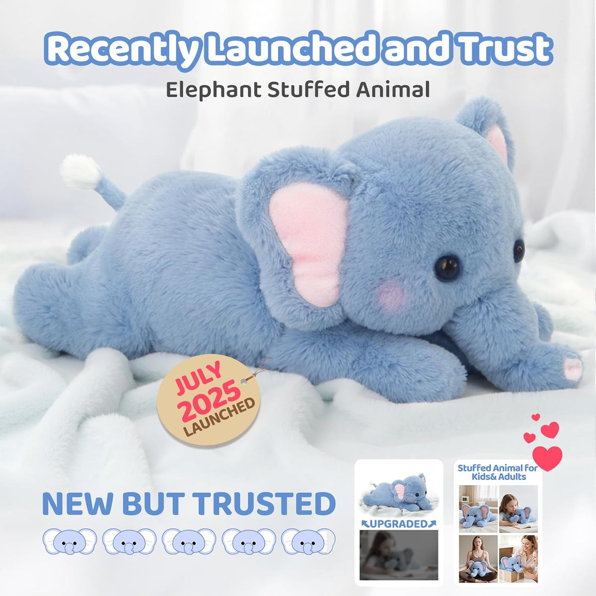 Mewaii Weighted Stuffed Animals Black Cat Plush - Blue / 23 Inch - image 2
