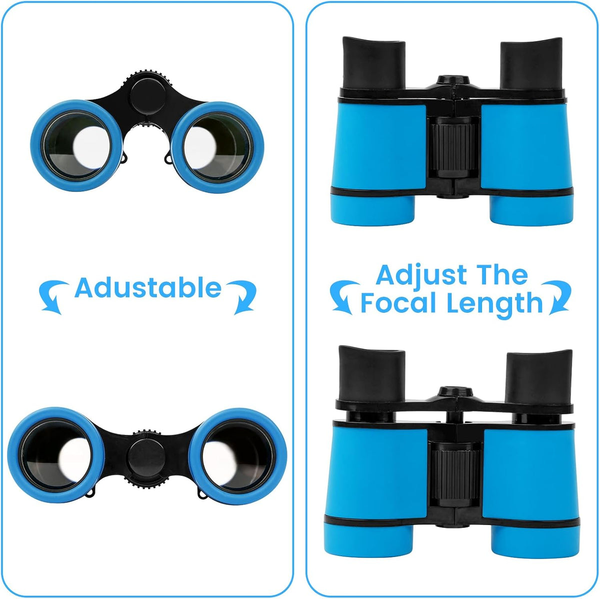 Dr. Anison kids binoculars set in blue with canvas bag and neck strap - view 12