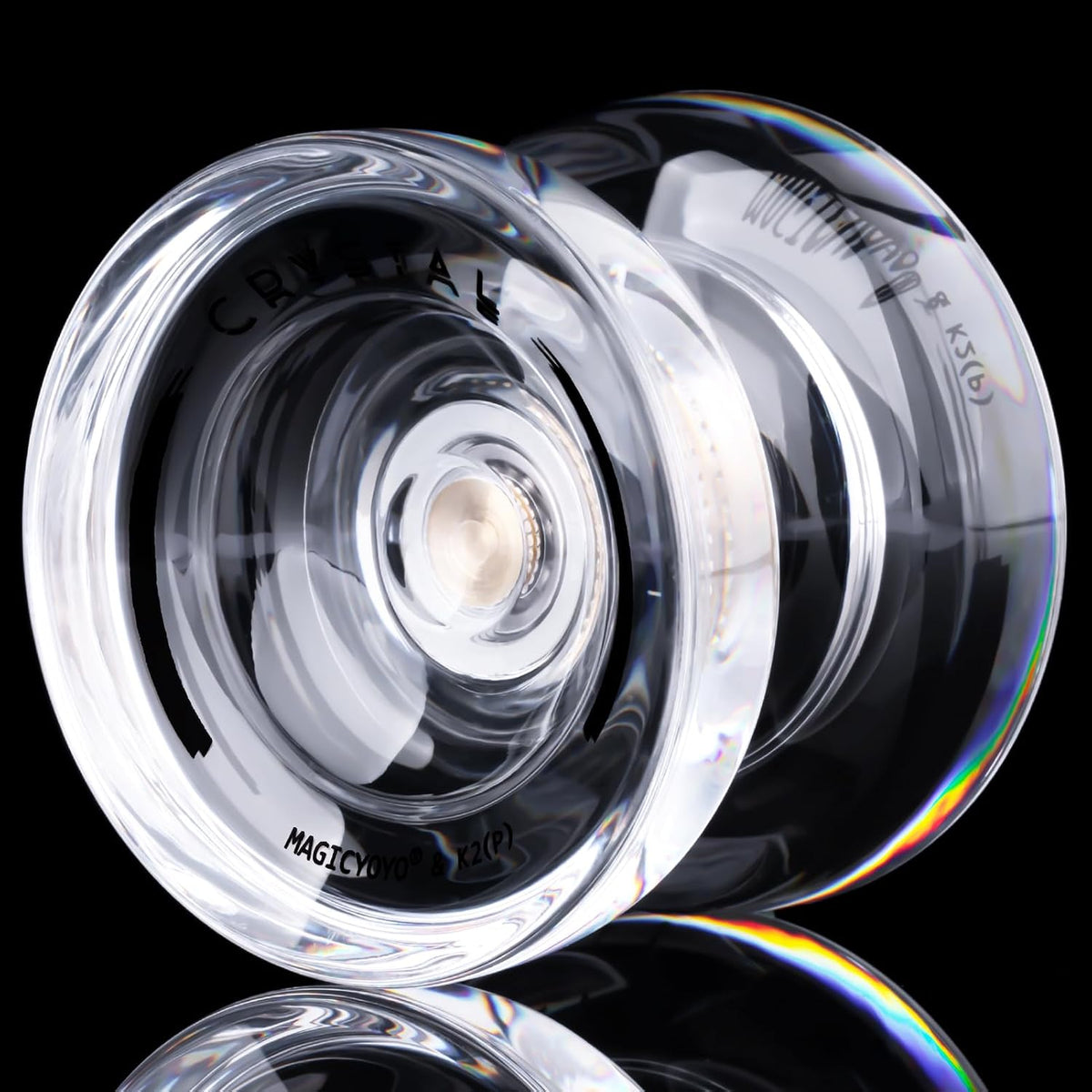 MAGICYOYO N11 Metal Yoyo Professional Responsive & Unresponsive Trick - N11 Blak Golden+K2 Crystal - image 4
