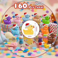 Mini Resin Duck Colorful Miniature Figures Micro Fairy Garden - 160Luminous Christmas Duck - image 2