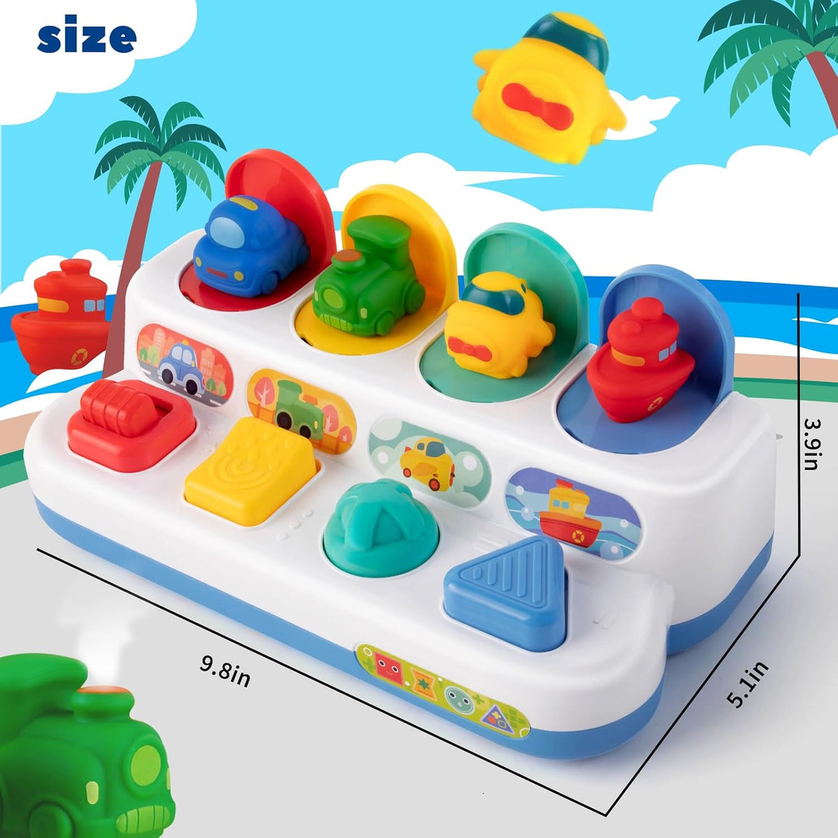 Tovol Zerky Montessori Cause & Effect Toy 12-18M - Transport Vehicle - image 2
